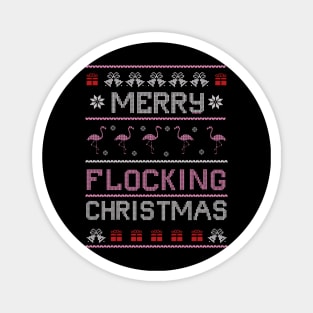 Merry Flocking Christmas Magnet